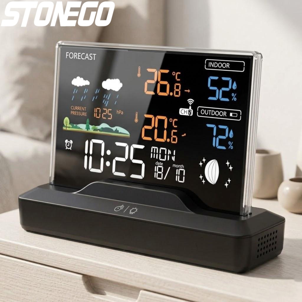 Weather Station Indoor - Digitaal draadloos weerstation Binnen- en buitenthermometer