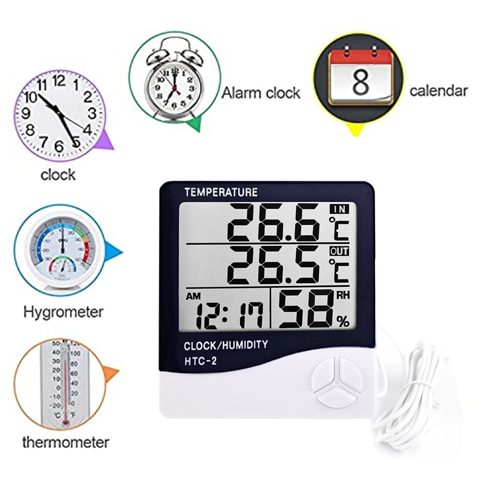 HTC-1 HTC-2 LCD Elektronische  - Weather Station Indoor recensie en prijs