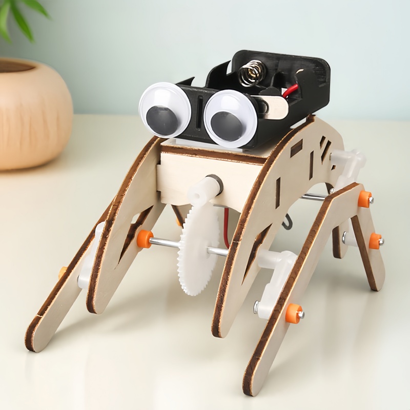Zelfgemaakte loopspinnenrobot, - Science Project Robot recensie en prijs