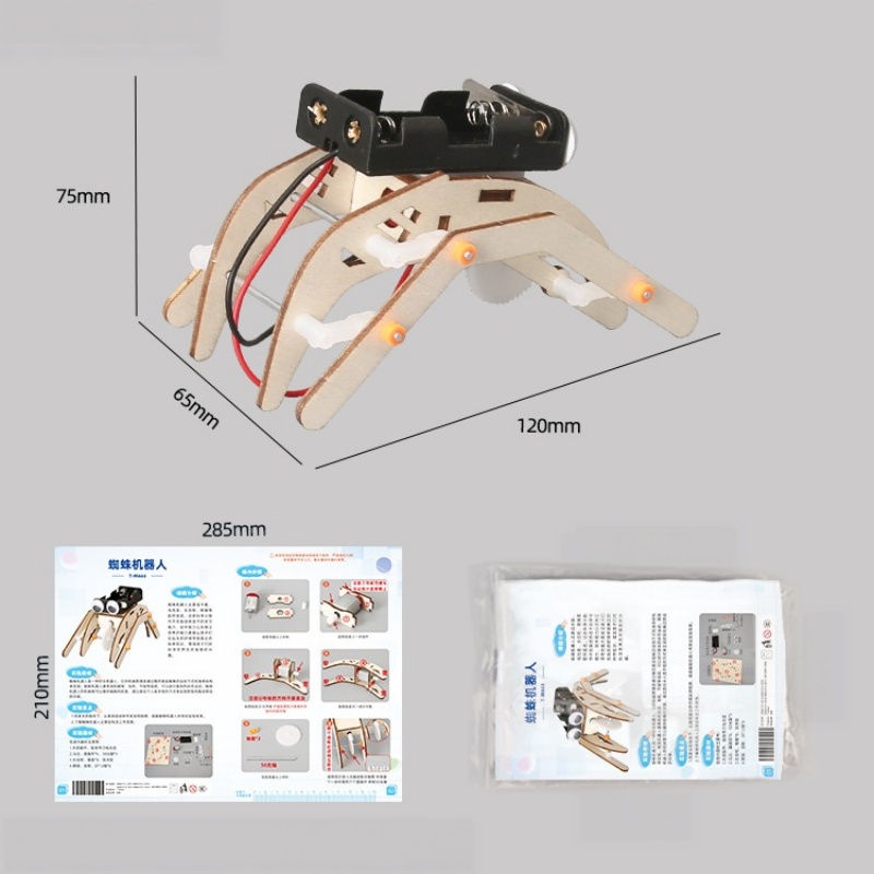 Zelfgemaakte loopspinnenrobot, - Science Project Robot recensie en prijs