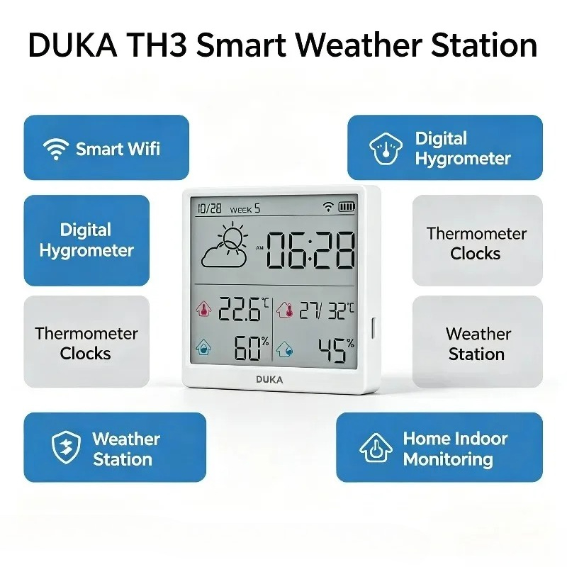 DUKA ATuMan Wi-Fi slimme tempe - Weather Station Indoor recensie en prijs
