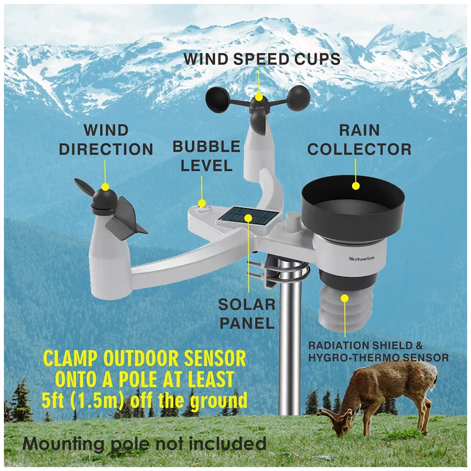 Outdoor Windsnelheid Regenval  - Weather Station Indoor recensie en prijs