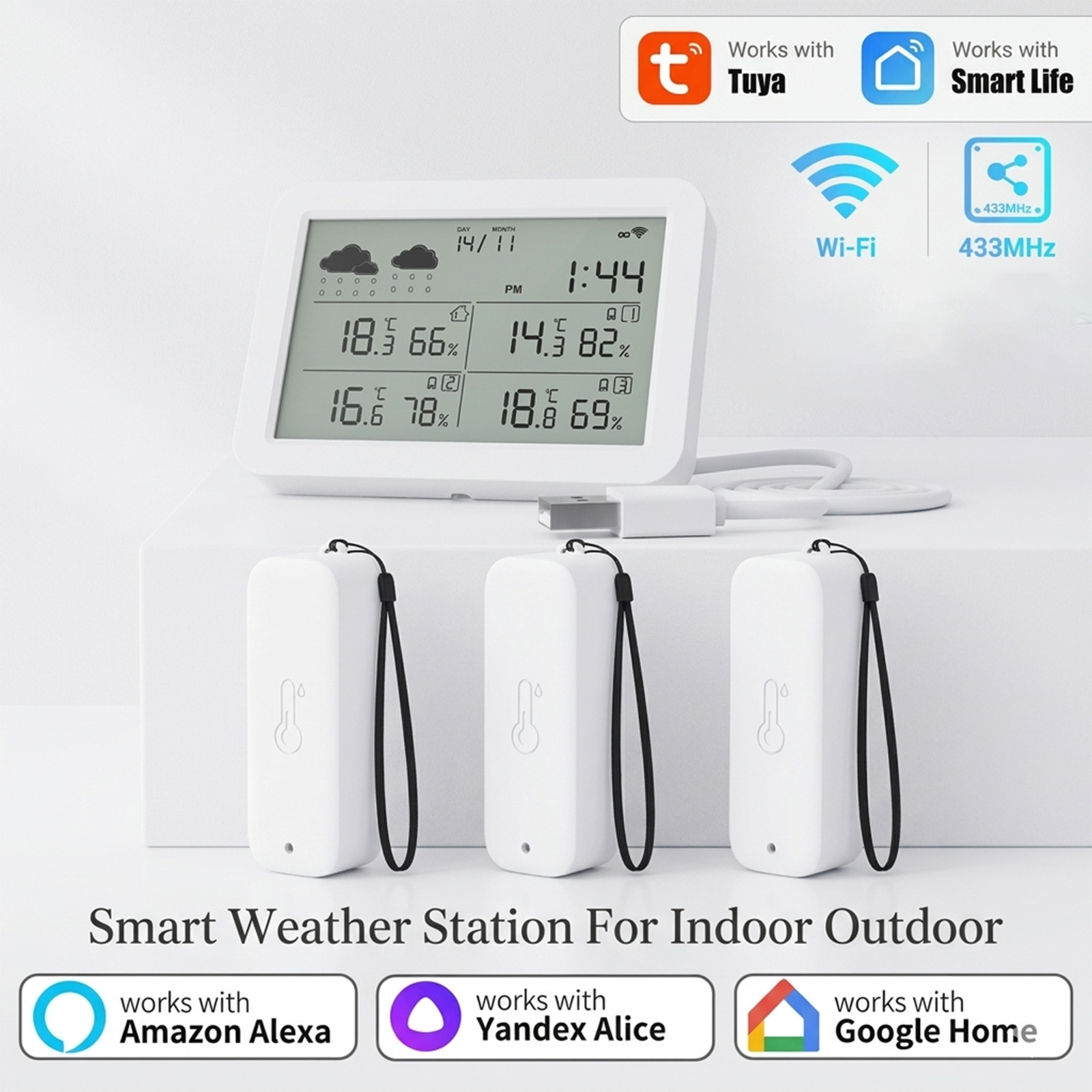 Tuya WiFi+RF433 Weerstation, S - Weather Station Indoor recensie en prijs